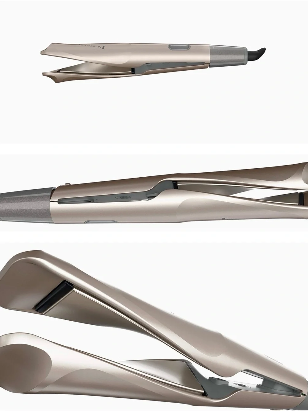 Remington Gold-Tone Ceramic Hair Straightener with Gray Trim
